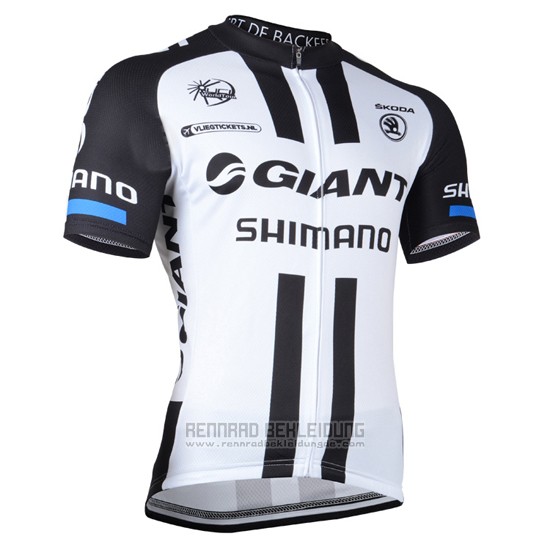 2014 Fahrradbekleidung Giant Shimano Shwarz und Wei Trikot Kurzarm und Tragerhose